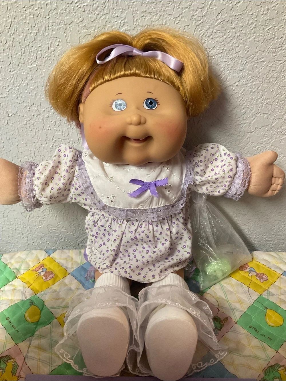 RARE VTG Cabbage Patch Kid Play Along Girl PA-25 Brown Hair Gray Eyes 2004